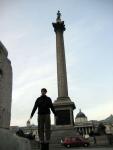 Balancing in front of Napoleon at Trafalgar Sq.