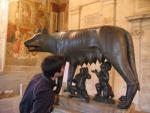 Suckling from the she-wolf. Will I have the same good fortune as Romulus?