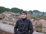At Ostia Antica, the old port of Rome. As impressive as Pompeii, and accessible by subway.