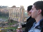 The Roman Forum, with two twerps in the foreground.